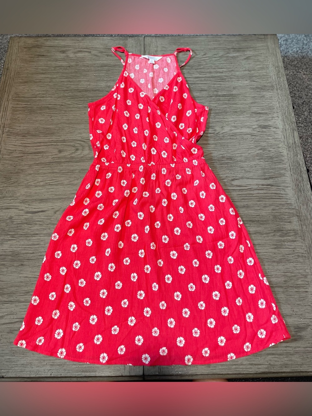 Market & Spruce women’s dress, size small, red/orange, HAS POCKETS!